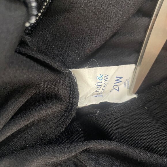 Croft & Barrow Swim Dress Womens 22W Floral Black & White One Piece Plus Size Be - Picture 4 of 11